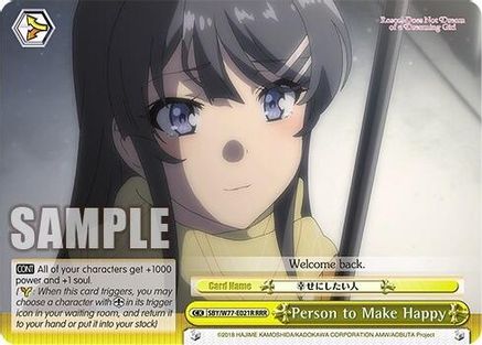Person to Make Happy (RRR) (SBY/W77-E021R RRR) - Rascal Does Not Dream of a Dreaming Girl