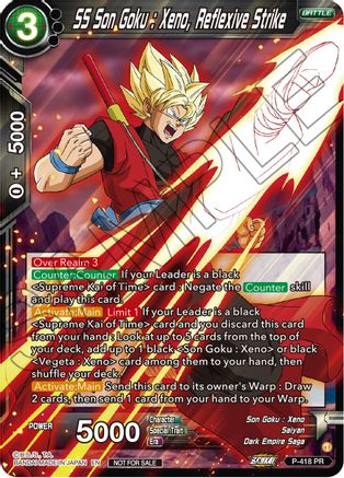 SS Son Goku: Xeno, Reflexive Strike (Zenkai Series Tournament Pack Vol.1) (P-418) - Tournament Promotion Cards