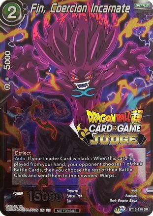 Fin, Coercion Incarnate (Judge Pack Vol.12) (BT15-128) - Tournament Promotion Cards