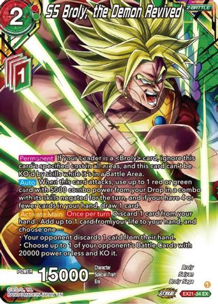 SS Broly, the Demon Revived (EX21-34) - 5th Anniversary Set Foil
