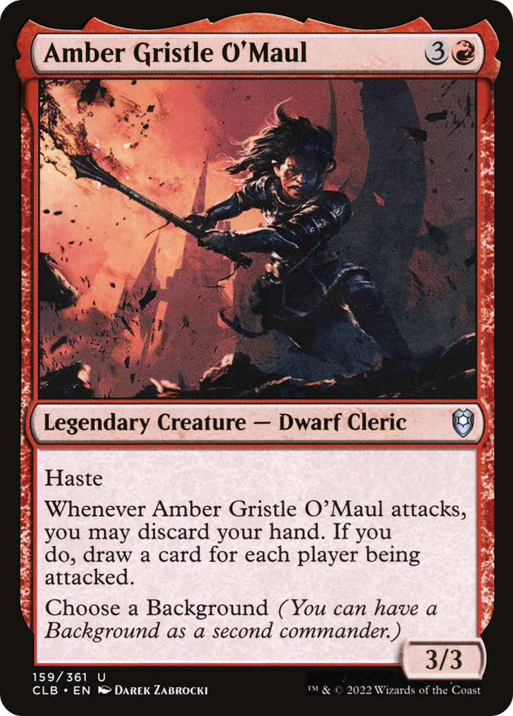 Amber Gristle O'Maul (CLB-159) - Commander Legends: Battle for Baldur's Gate Foil