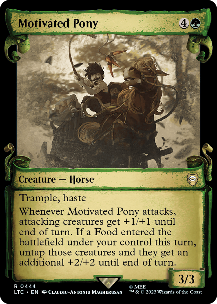 Motivated Pony (Showcase Scrolls) (LTC-444) - Tales of Middle-earth Commander: (Showcase) Foil
