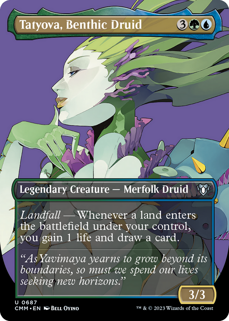 Tatyova, Benthic Druid (Borderless) (CMM-687) - Commander Masters (Borderless)