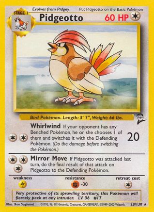 Pidgeotto 028/130 Base Set 2 - Rare