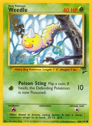 Weedle 100/130 Base Set 2 - Common