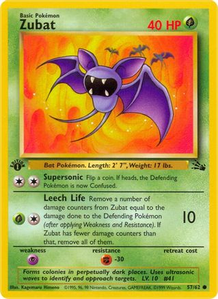 Zubat 057/62 - Unlimited Fossil - Common
