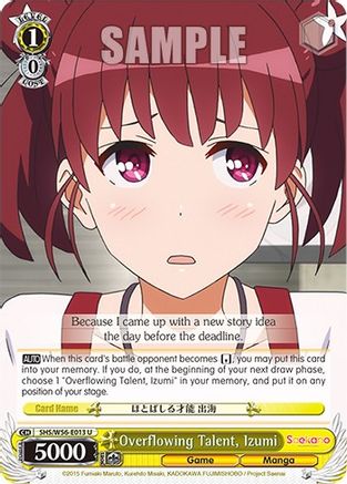 Overflowing Talent, Izumi (SHS/W56-E013 U) - Saekano: How to Raise a Boring Girlfriend