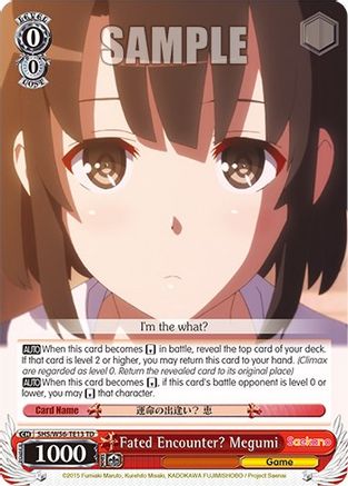 Fated Encounter? Megumi (SHS/W56-TE13 TD) - Saekano: How to Raise a Boring Girlfriend