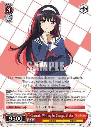 Scenario Writing In-Charge, Utaha (SR) (SHS/W56-TE18S SR) - Saekano: How to Raise a Boring Girlfriend
