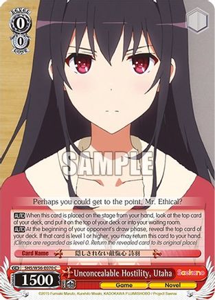 Unconcealable Hostility, Utaha (SHS/W56-E070 C) - Saekano: How to Raise a Boring Girlfriend