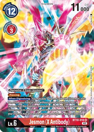 Jesmon (X Antibody) (Alternate Art) (BT10-016) - Xros Encounter Foil