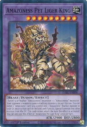 Amazoness Pet Liger King (DABL-EN098) - Darkwing Blast 1st Edition