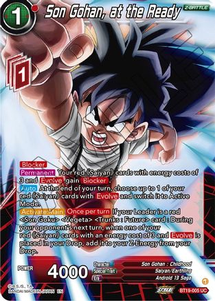 Son Gohan, at the Ready (BT19-005) - Fighters Ambition Foil