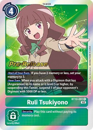 Ruli Tsukiyono (BT10-091) - Xros Encounter Pre-Release Cards Foil