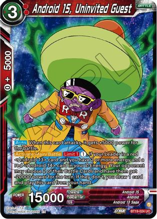 Android 15, Uninvited Guest (BT19-024) - Fighters Ambition Foil