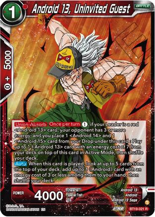 Android 13, Uninvited Guest (BT19-021) - Fighters Ambition Foil