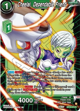 Cheelai, Dependable Friend (BT19-073) - Fighters Ambition Foil