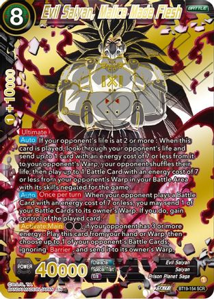 Evil Saiyan, Malice Made Flesh (BT19-154) - Fighters Ambition Foil