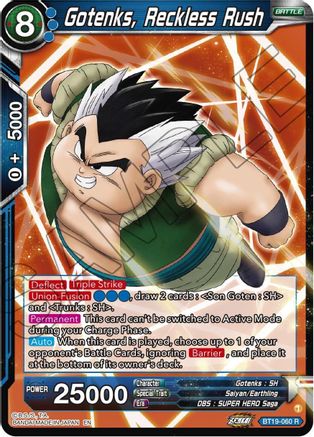 Gotenks, Reckless Rush (BT19-060) - Fighters Ambition Foil