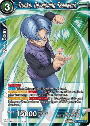 Trunks, Developing Teamwork (BT19-059) - Fighters Ambition