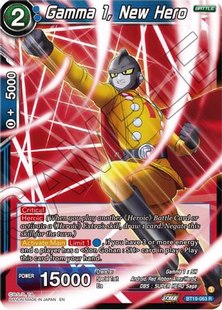 Gamma 1, New Hero (BT19-063) - Fighters Ambition Foil