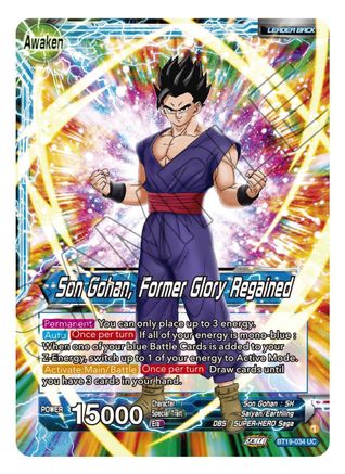 Son Gohan // Son Gohan, Former Glory Regained (BT19-034) - Fighters Ambition Foil