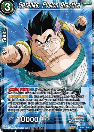 Gotenks, Fusion Practice (Zenkai Series Tournament Pack Vol.2) (P-441) - Tournament Promotion Cards
