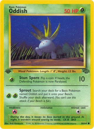 Oddish 058/64 - 1st Edition Jungle - Common