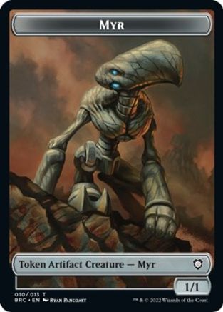 Myr // Powerstone Double-Sided Token (BRC-10 // 7) - Commander: The Brothers' War