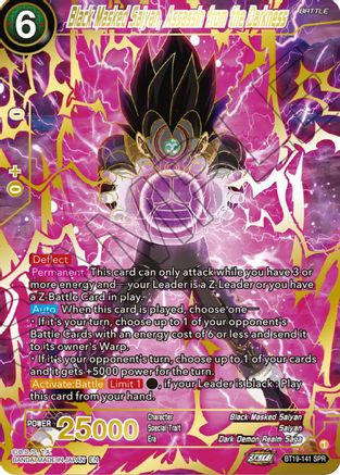 Black Masked Saiyan, Assassin from the Darkness (SPR) (BT19-141) - Fighters Ambition Foil