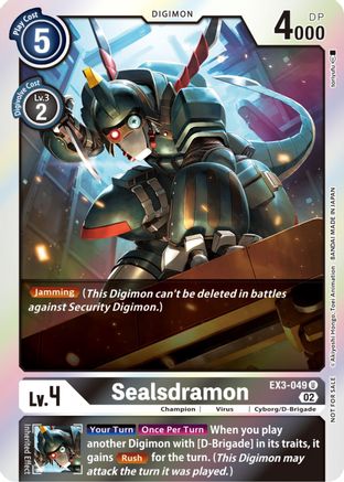 Sealsdramon (Box Topper) (EX3-049) - Draconic Roar Foil