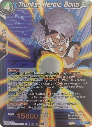 Trunks, Heroic Bond (Championship Pack 2022 Vol.3) (P-429) - Tournament Promotion Cards