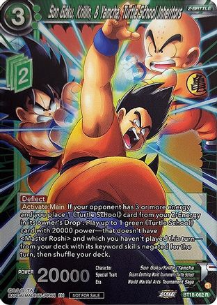 Son Goku, Krillin, & Yamcha, Turtle School Inheritors (Zenkai Series Pack Vol.1) (BT18-062) - Tournament Promotion Cards