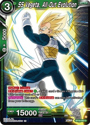 SS Vegeta, All-Out Evolution (BT19-082) - Fighters Ambition Foil