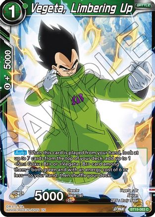 Vegeta, Limbering Up (BT19-083) - Fighters Ambition Foil