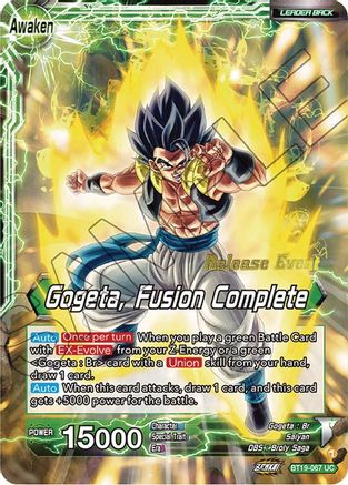 Veku // Gogeta, Fusion Complete (Fighter's Ambition Holiday Pack) (BT19-067) - Tournament Promotion Cards