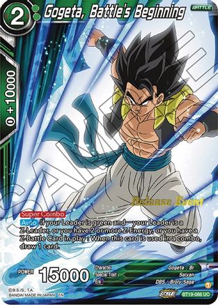 Gogeta, Battle's Beginning (Fighter's Ambition Holiday Pack) (BT19-086) - Tournament Promotion Cards