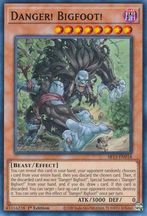 Danger! Bigfoot! (SR13-EN018) - Structure Deck: Dark World 1st Edition