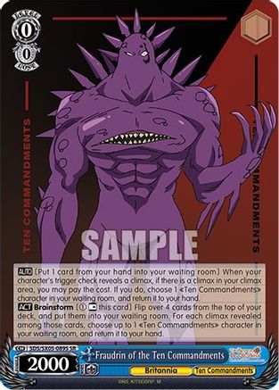 Fraudrin of the Ten Commandments (SR) (SDS/SX05-089S SR) - The Seven Deadly Sins: Revival of The Commandments