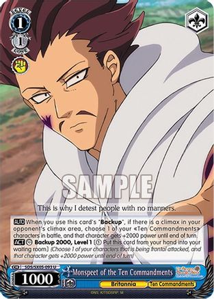 Monspeet of the Ten Commandments (SDS/SX05-093 U) - The Seven Deadly Sins: Revival of The Commandments