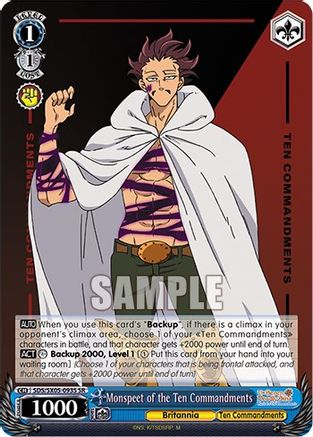 Monspeet of the Ten Commandments (SR) (SDS/SX05-093S SR) - The Seven Deadly Sins: Revival of The Commandments