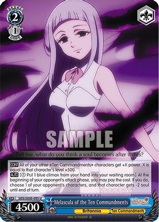Melascula of the Ten Commandments (SDS/SX05-095 U) - The Seven Deadly Sins: Revival of The Commandments