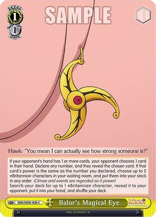 Balor's Magical Eye (SDS/SX05-026 C) - The Seven Deadly Sins: Revival of The Commandments