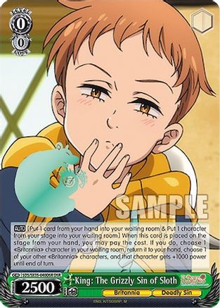 King: The Grizzly Sin of Sloth (DSR) (SDS/SX05-040DSR DSR) - The Seven Deadly Sins: Revival of The Commandments