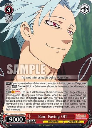 Ban: Facing Off (SDS/SX05-058 RR) - The Seven Deadly Sins: Revival of The Commandments