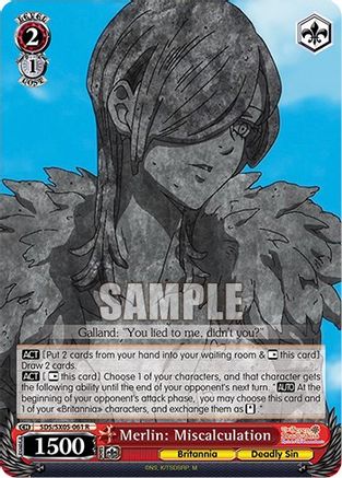 Merlin: Miscalculation (SDS/SX05-061 R) - The Seven Deadly Sins: Revival of The Commandments