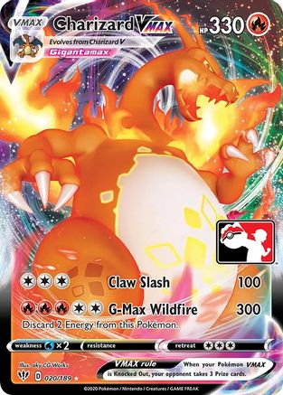 Charizard VMAX 020 - Holofoil Prize Pack Series Cards - Ultra Rare
