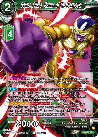 Golden Frieza, Return of the Destroyer (Z03 Dash Pack) (P-464) - Promotion Cards Foil