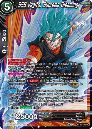 SSB Vegito, Supreme Gleaming (BT20-125) - Power Absorbed Foil