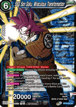 SSG Son Goku, Miraculous Transformation (Championship 2022 Celebration Pack) (BT16-024) - Promotion Cards Foil